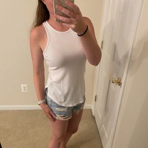 White causal tank top